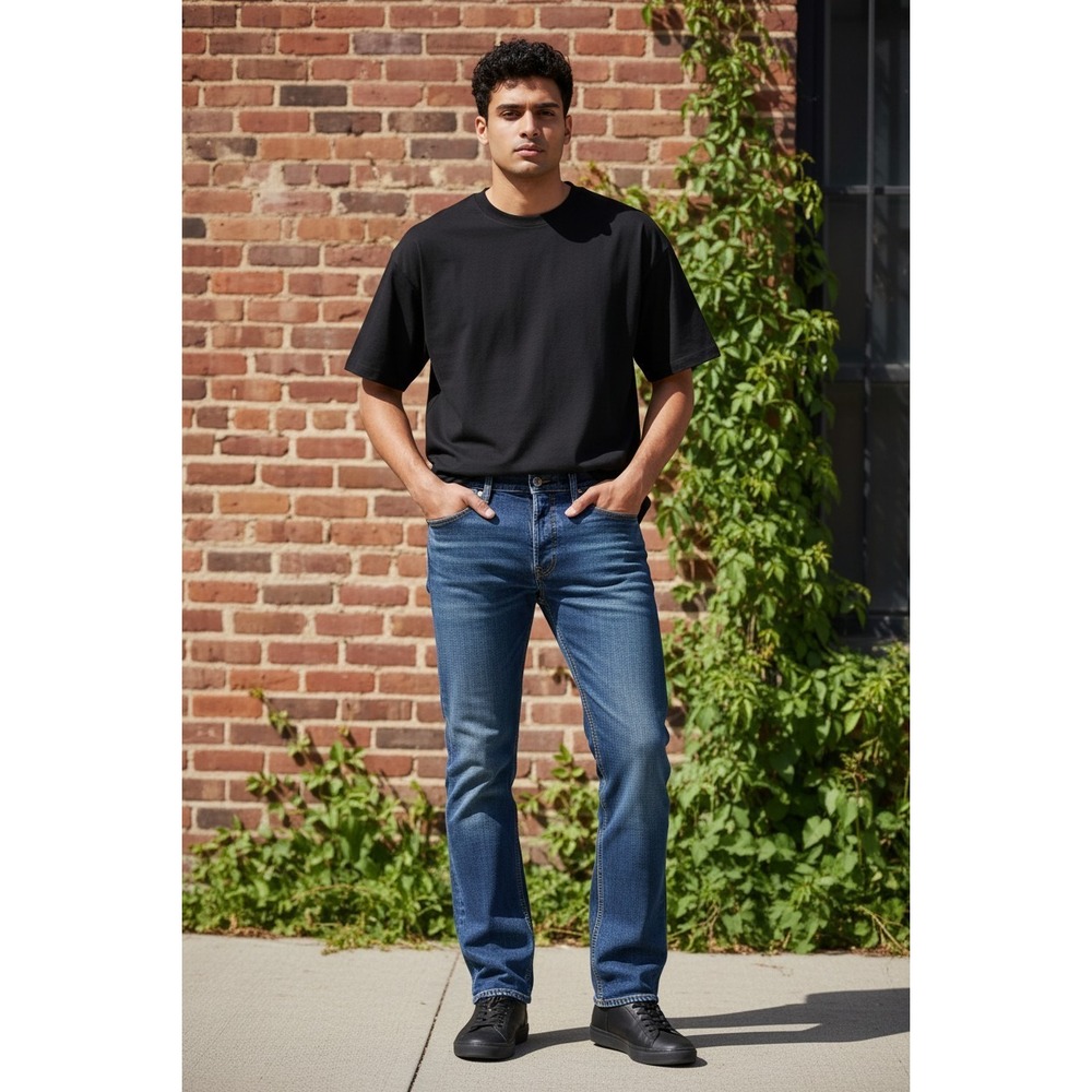 Levis 527 Slim‎ Bootcut Jeans Mens 36x32 Blue Denim Pants 05527-0534